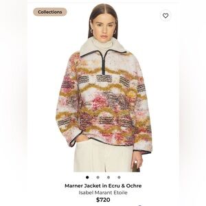 ISABEL MARANT Marner Coat in Ecru-ochre Size 36 NWOT